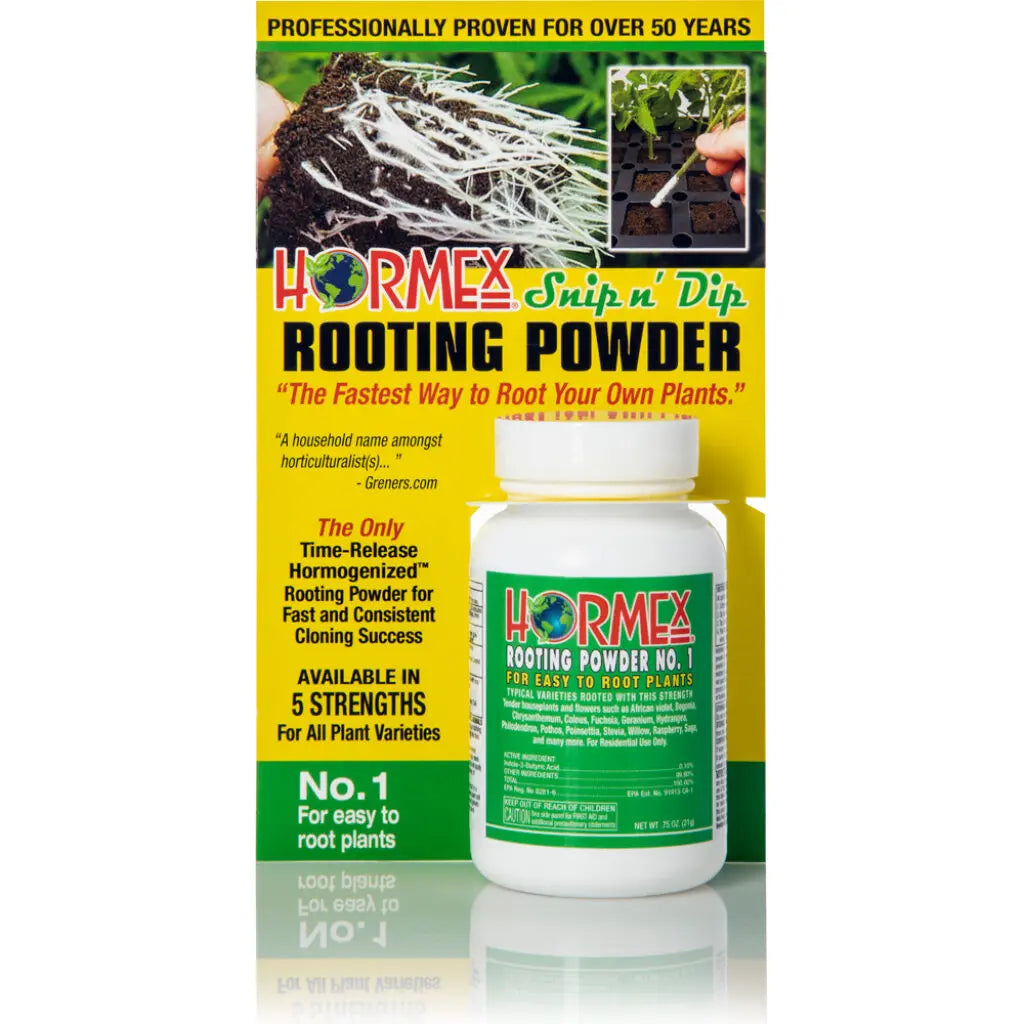 Hormex Rooting Powder #1, 0.75 oz Carded Bottle